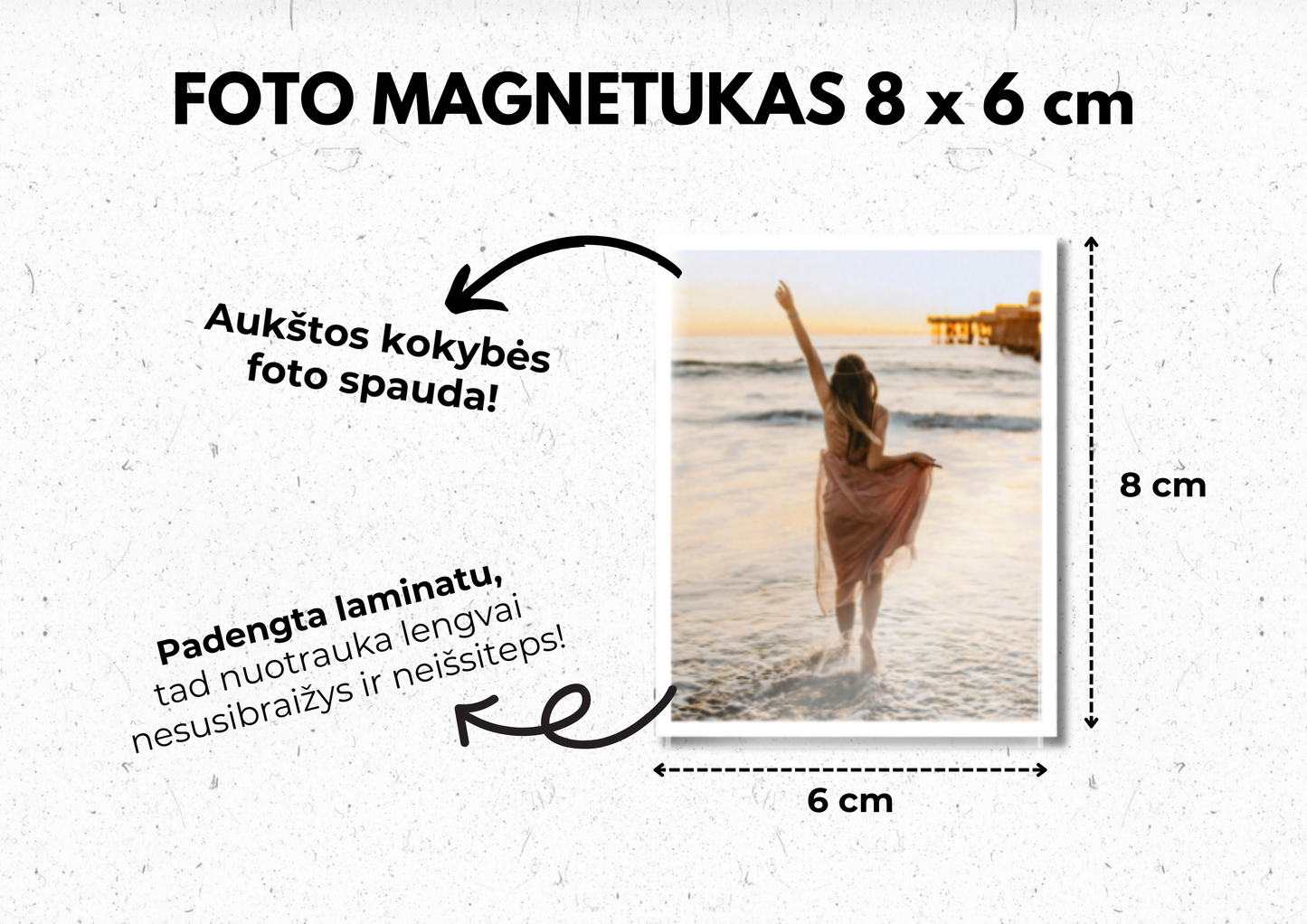Foto magnetukas 8 x 6 cm