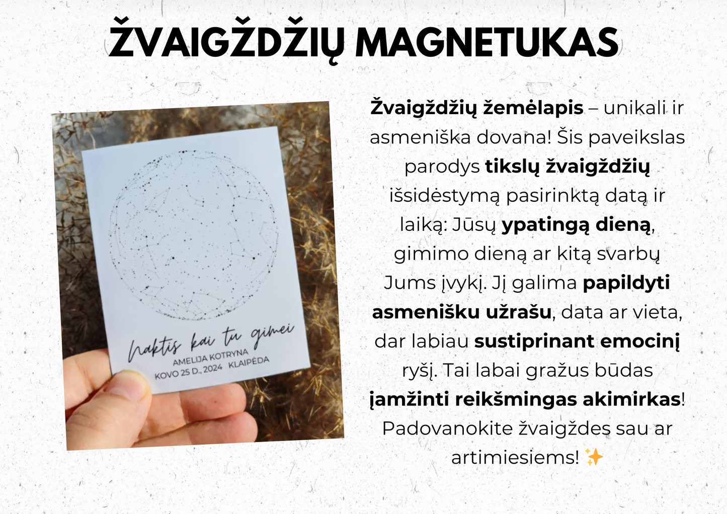 Žvaigždžių magnetukas ⭐