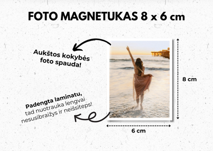 Foto magnetukas 8 x 6 cm